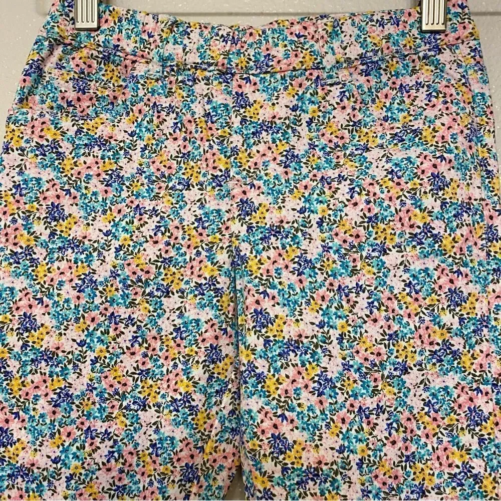 Carters girls micro floral print denim jeans leggings jeggings elastic waist -7